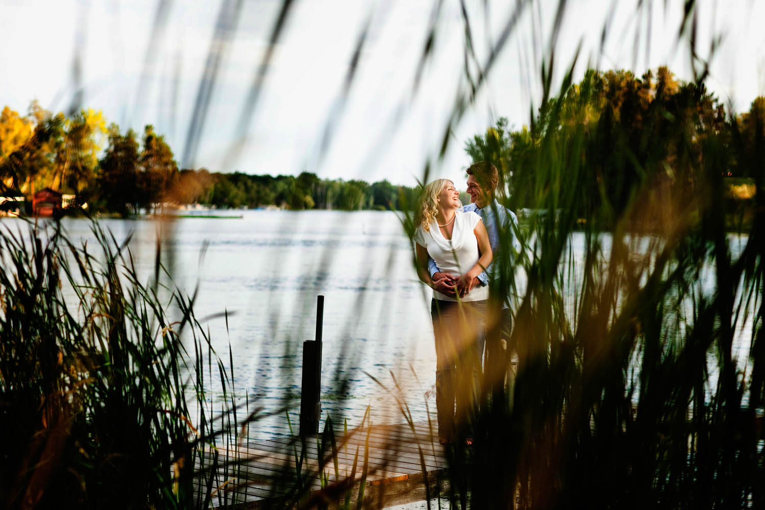 white fish lake in crosslake, mn wedding engagement images