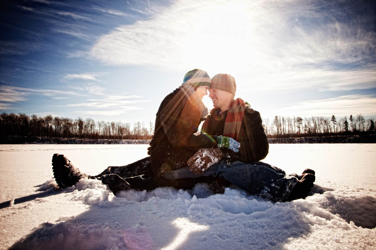 northern mn winter engagement session