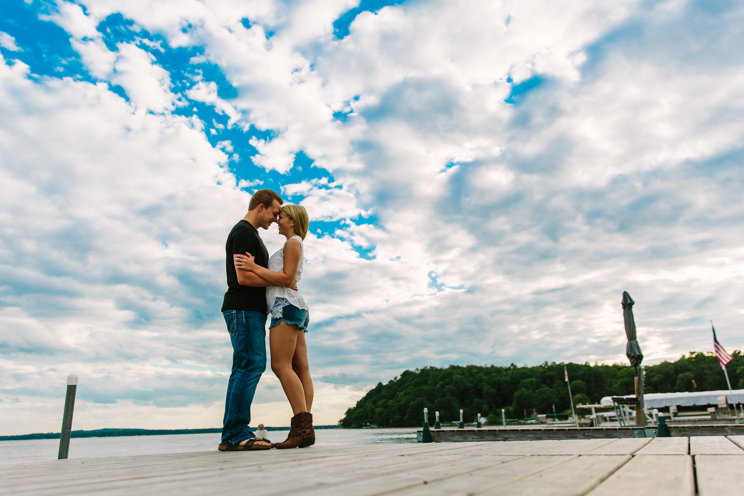 A summer engagement session at Grand View Lodge in Nisswa, MN