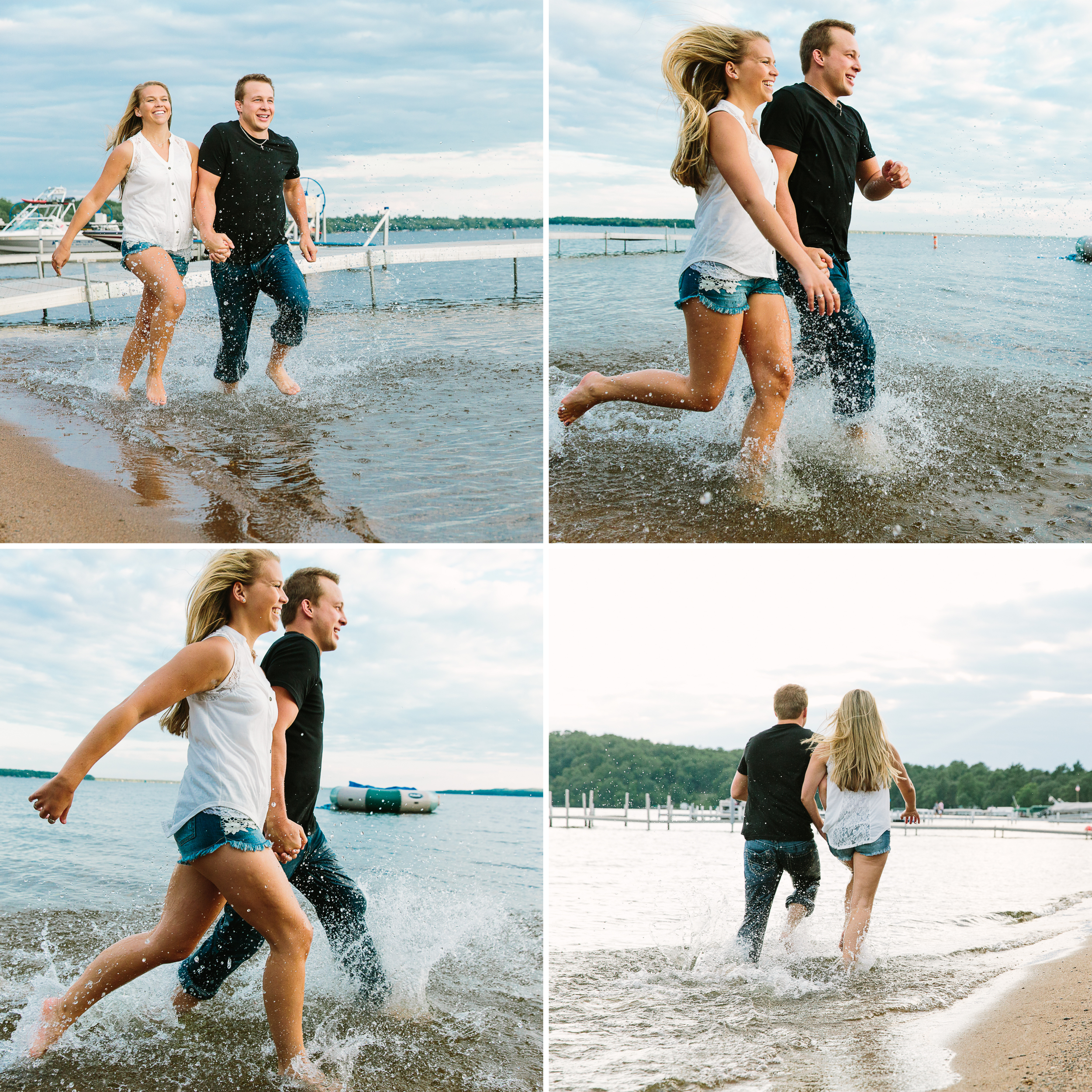 A summer engagement session at Grand View Lodge in Nisswa, MN