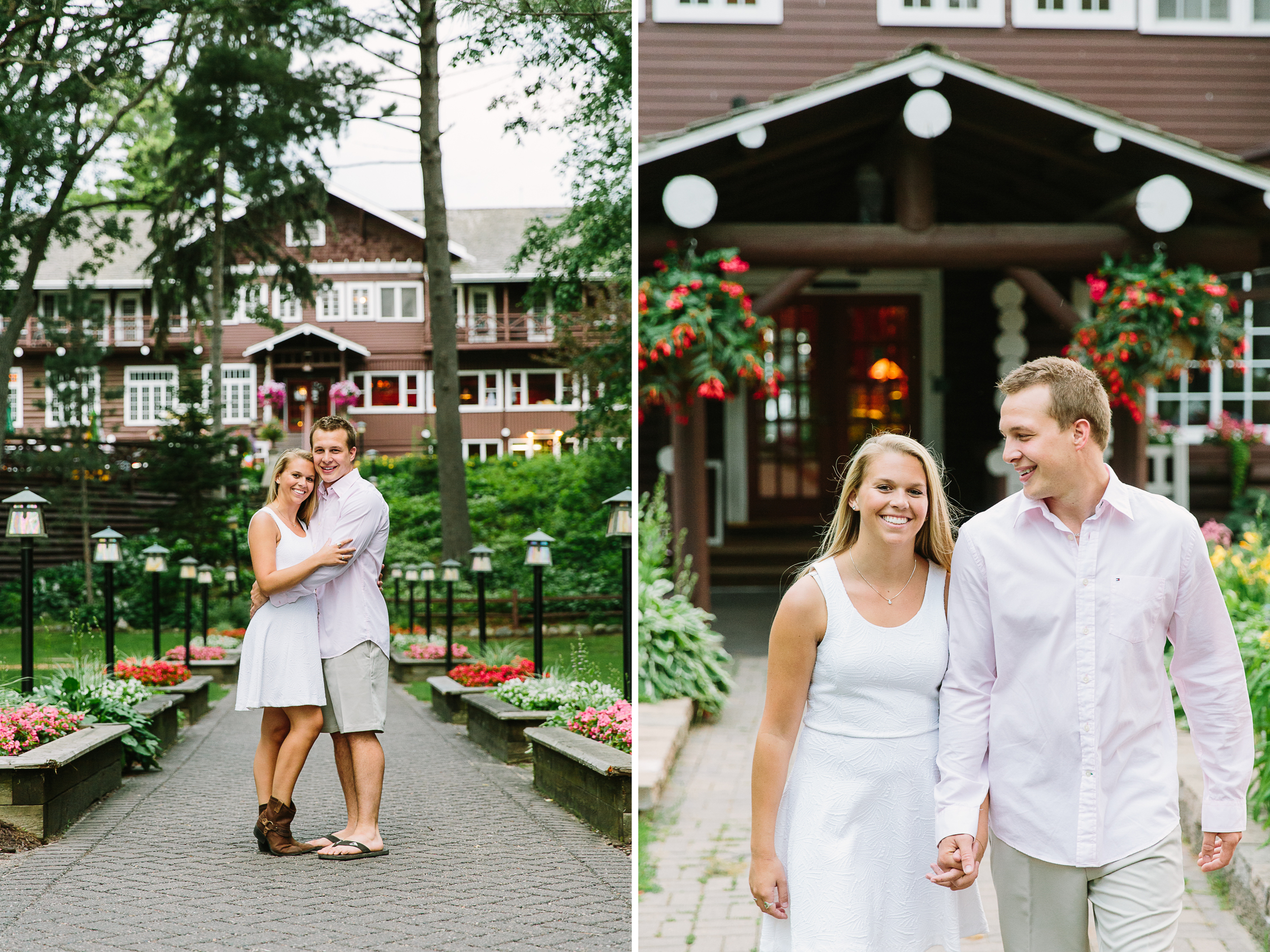 A summer engagement session at Grand View Lodge in Nisswa, MN