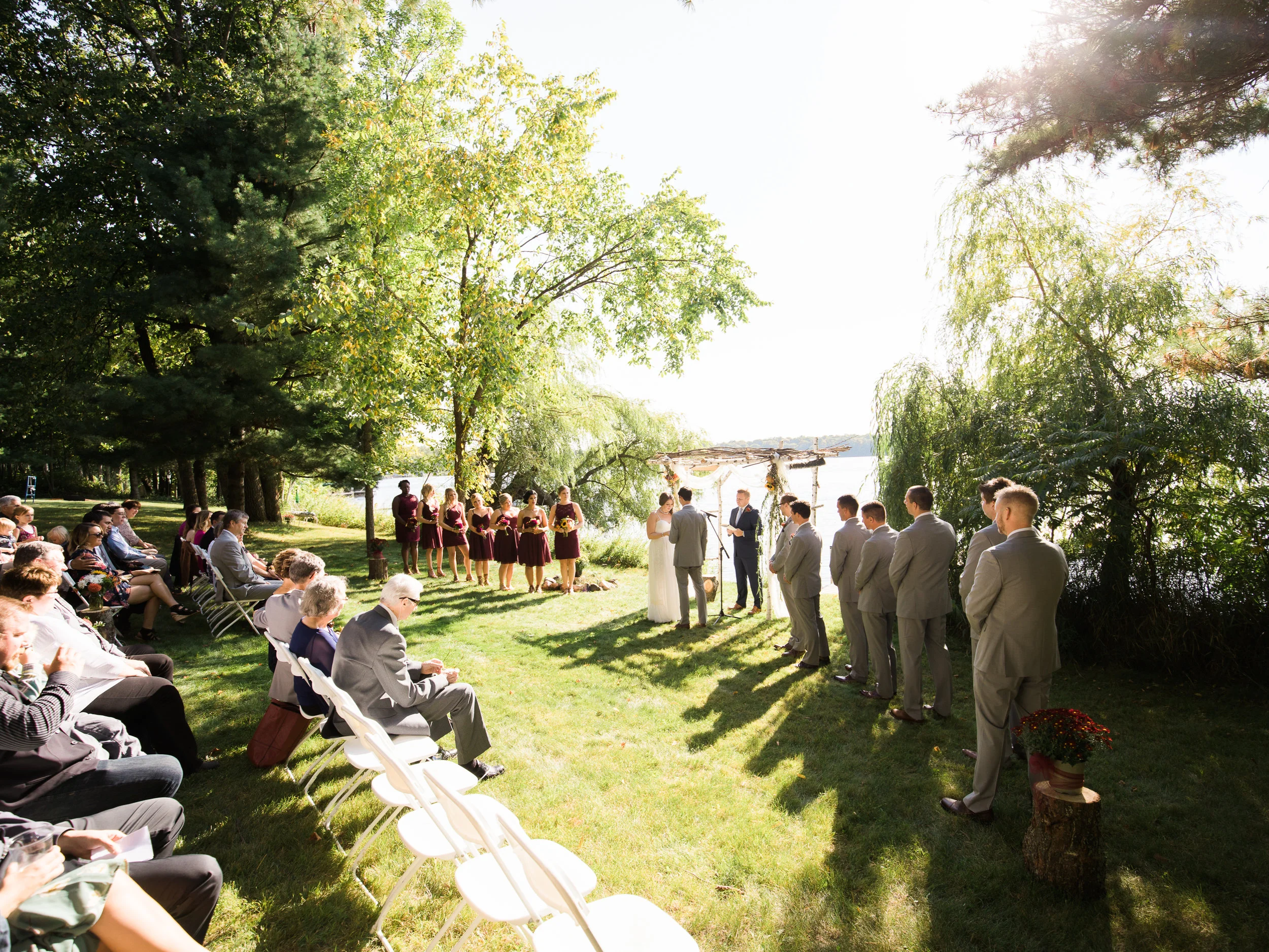 Minnesota Lakeside destination wedding near Brainerd
