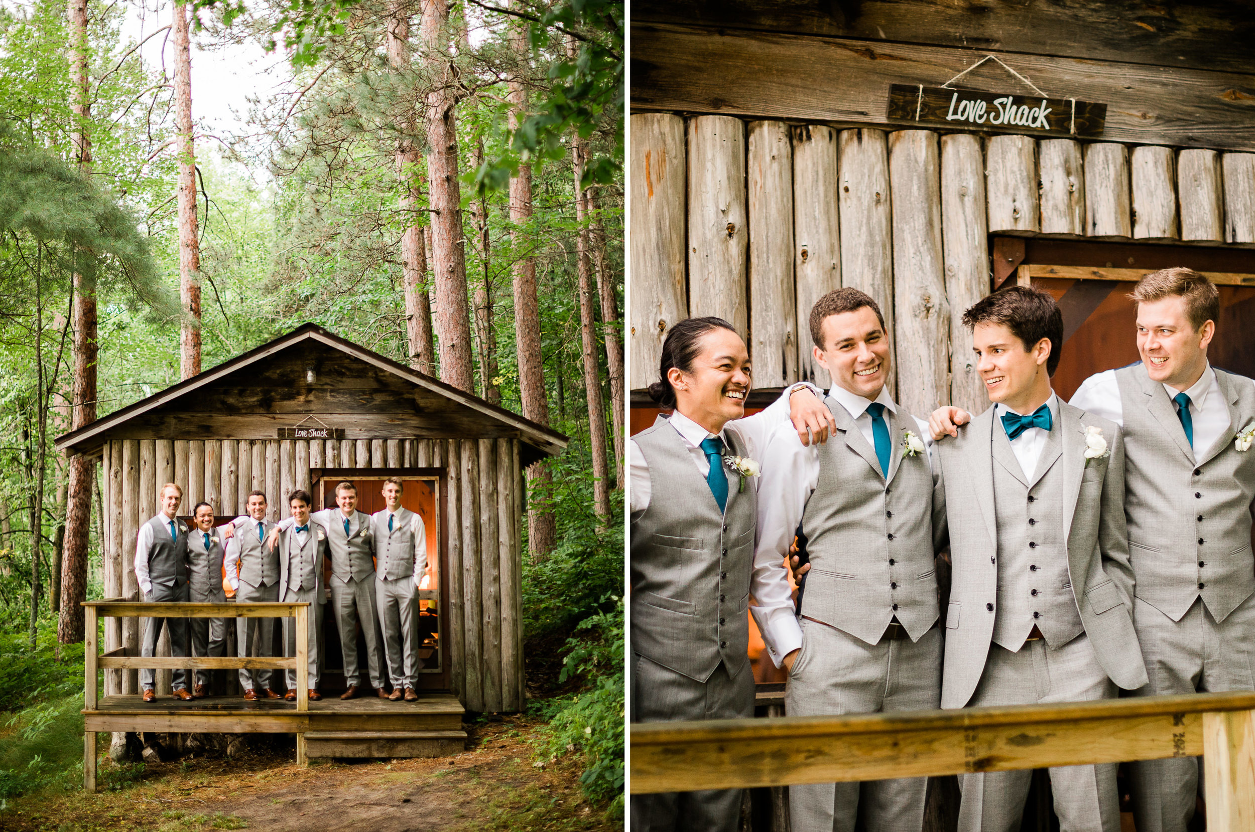 Minnesota wedding at the Couple's Cabin in Northern, MN