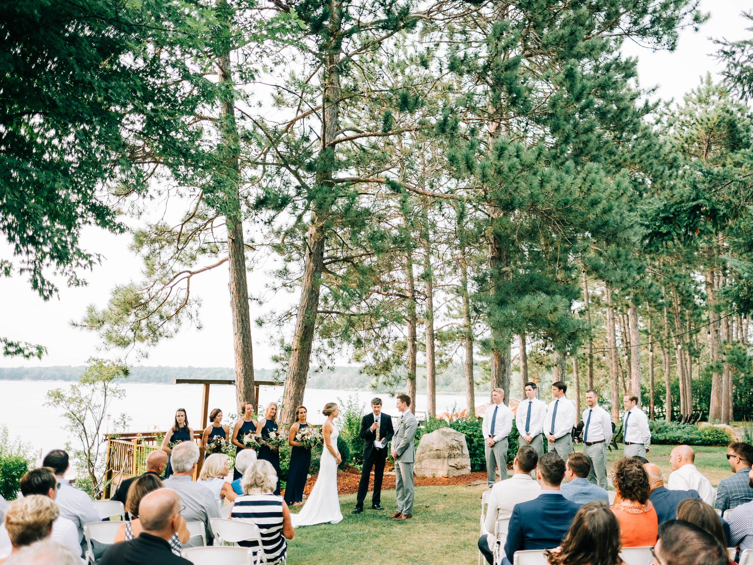 Lakeside Patio Wedding at Manhattan Beach Lodge in Crosslake, MN