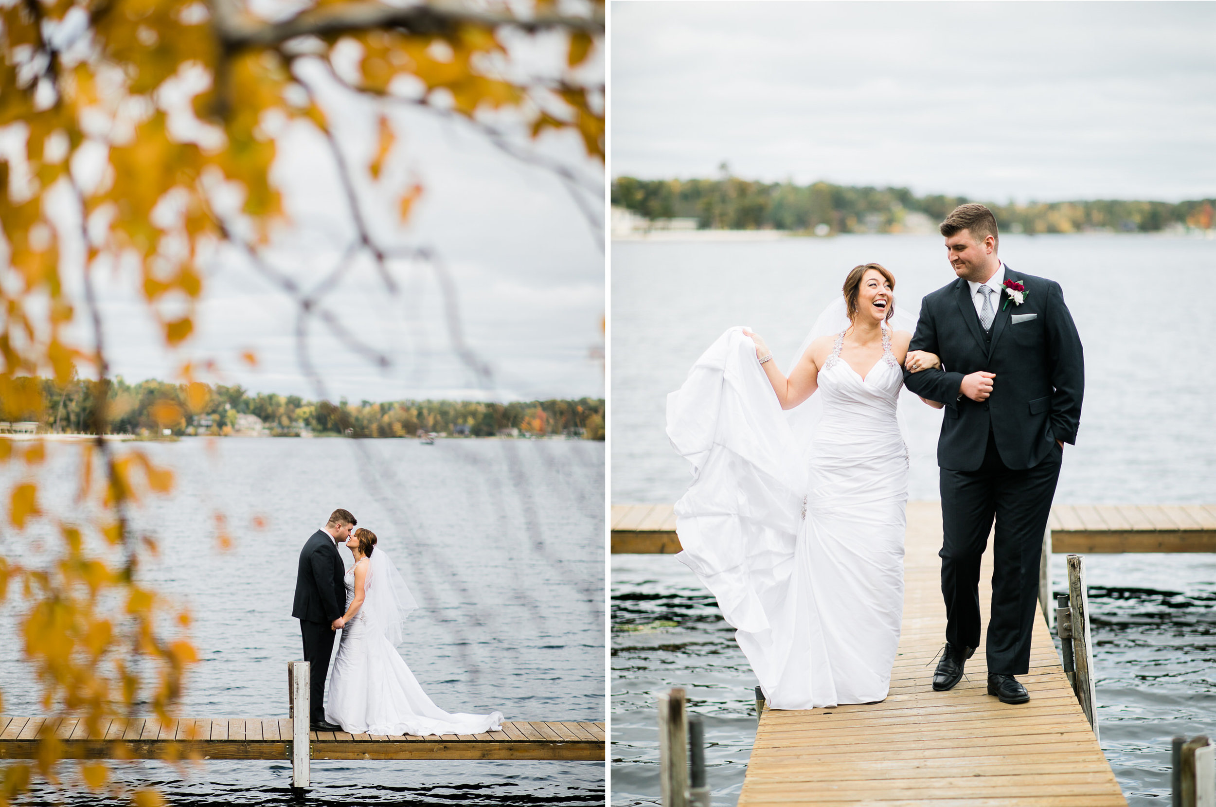 Cragun's Resort Fall Wedding on Gull Lake in Brainerd MN