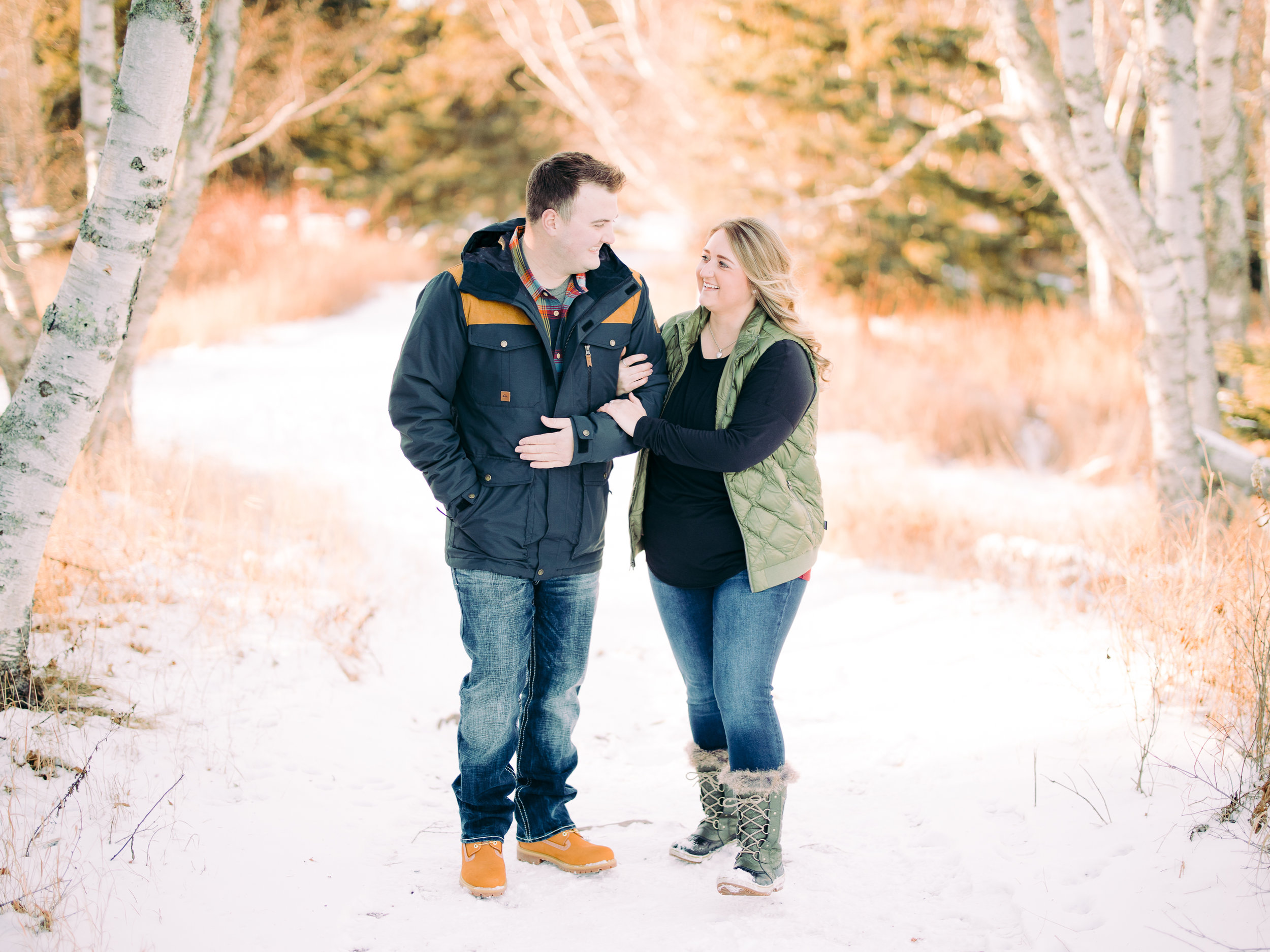 Gooseberry Falls Winter Engagement Session in Minnesota