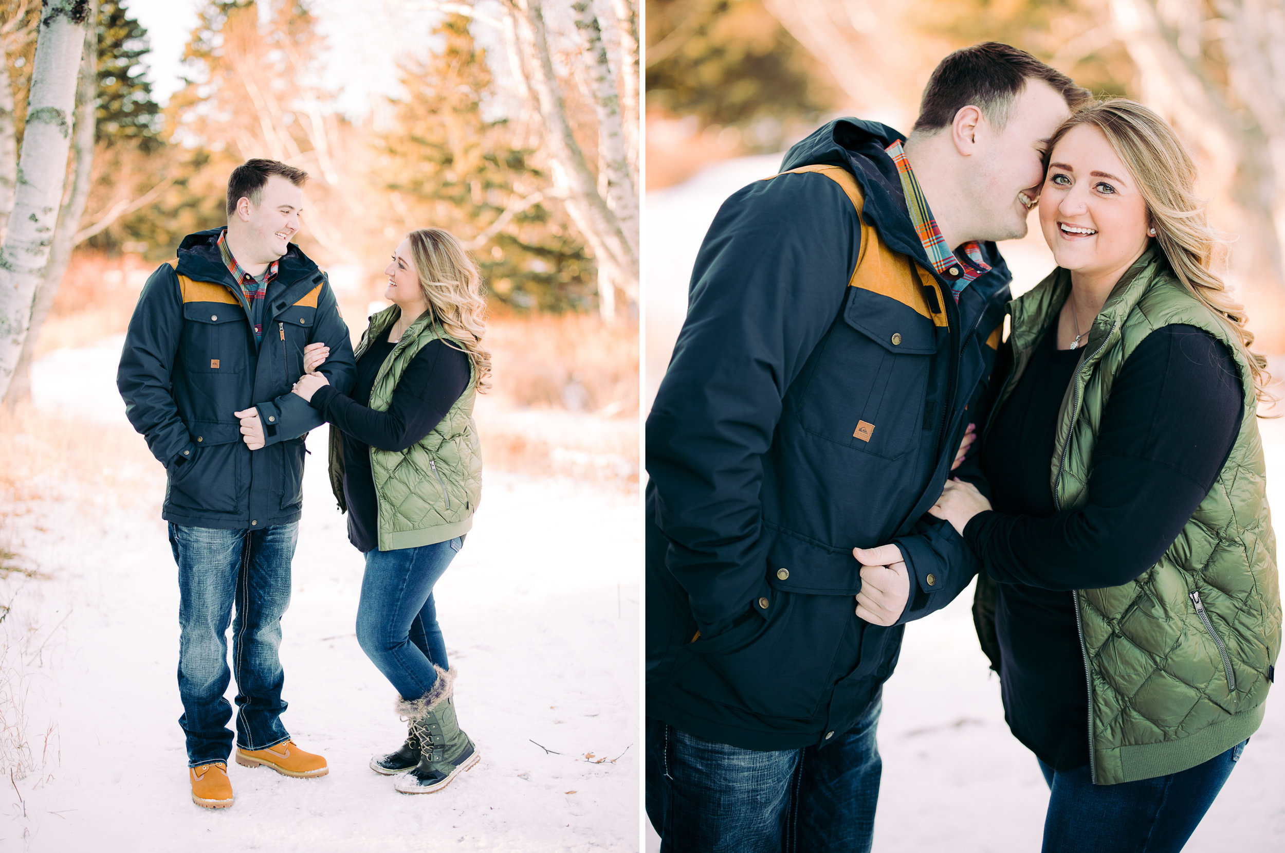 Gooseberry Falls Winter Engagement Session in Minnesota