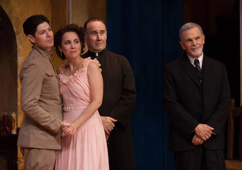 From left: Joseph Midyett, Annie Dow, Lawrence Redmond, and Tony Plana. Photo Credit: Teresa Wood.