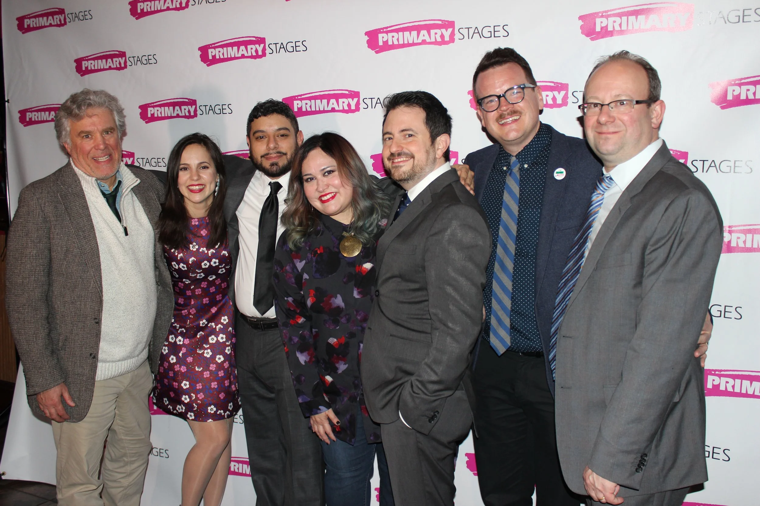 From Left: Casey Childs, Annie Dow, Eddie Martinez, Tanya Saracho, Jerry Ruiz, Shane D. Hudson, and Andrew Lenyse. Photo Credit: Kristi Long
