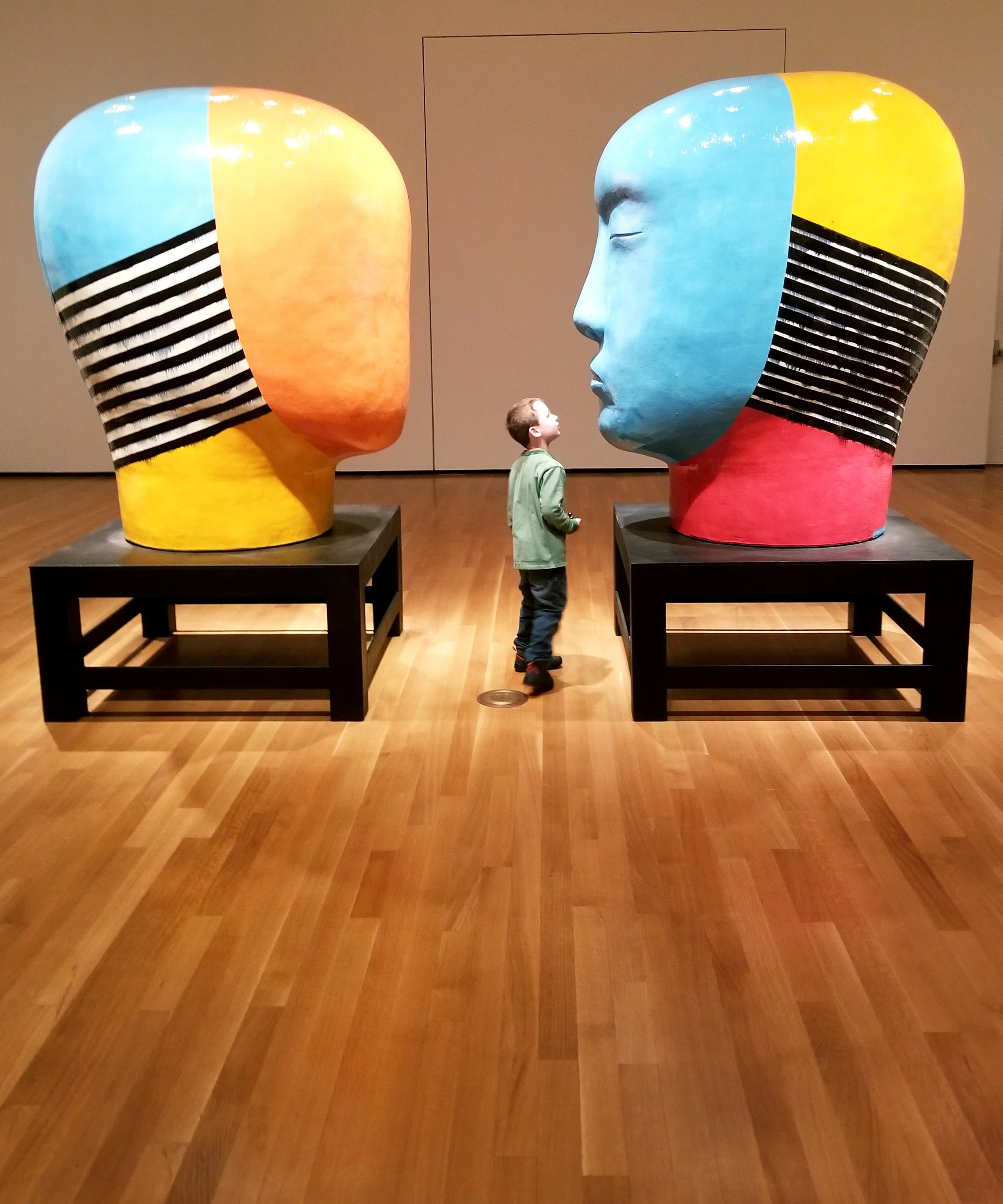 Untitled, Heads , by Jun Kaneko, Akron Art Museum