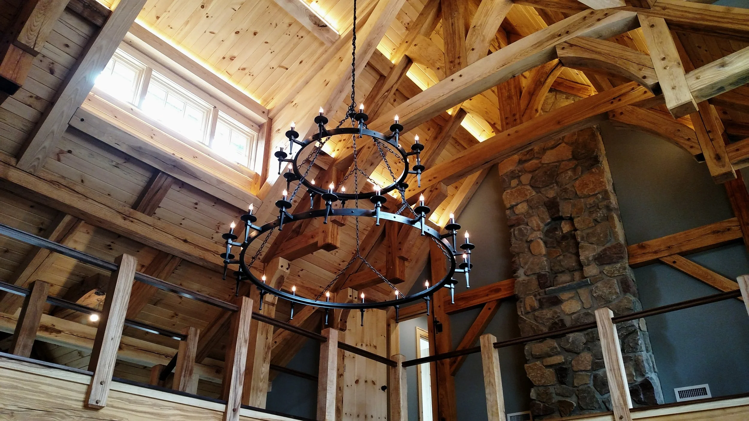 Iron, stone, and contrasting paint color