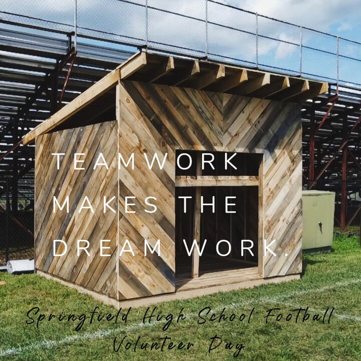 Ogonek Custom Hardwoods is proud to support the Springfield High School football team with this new equipment shed. It was great working with the team to get it built in less than a day. We think these fine young men will go far. Let's go Spartans!

