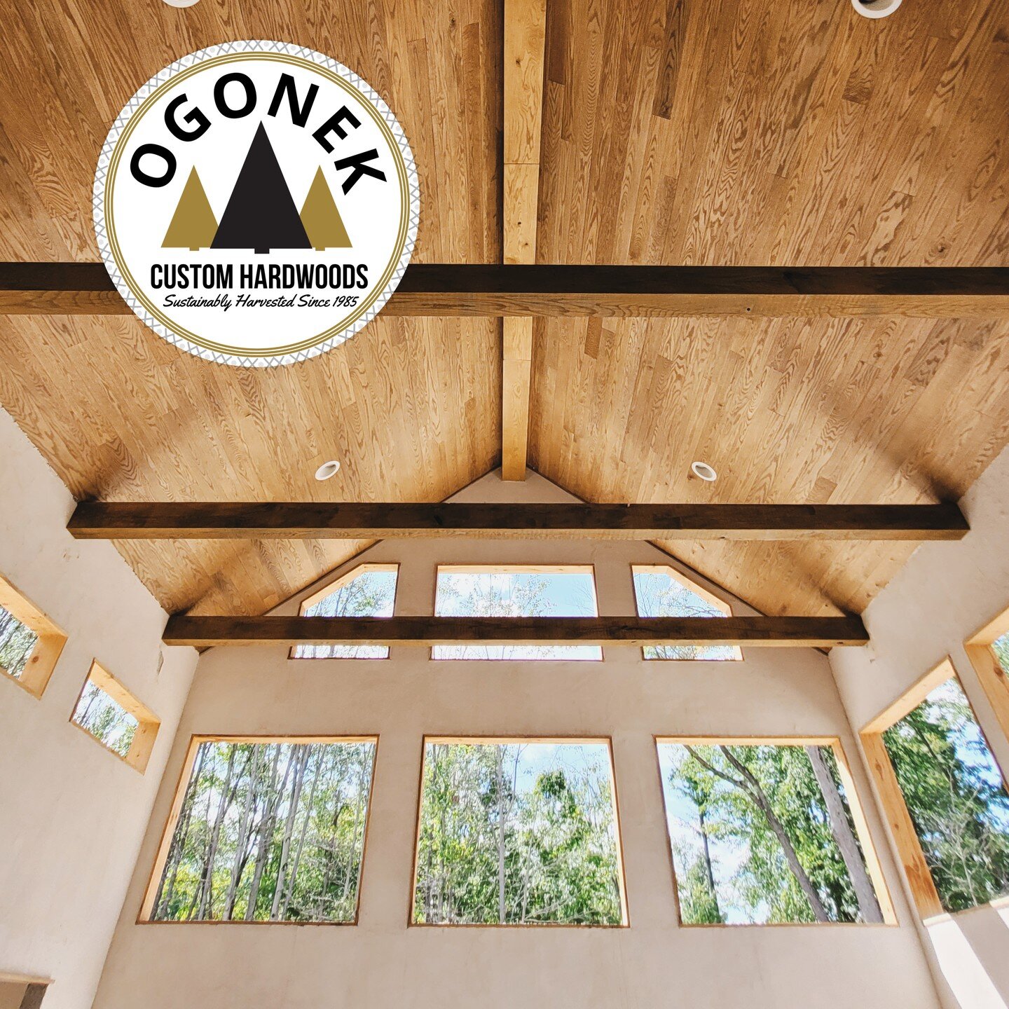 Red oak offers a lot of design possibilities, from gorgeous ceiling paneling, to decorative beams that look like they've been there forever. Or better yet ... both! We offer custom-cut, native Ohio hardwoods, including red oak, in any dimensions you 