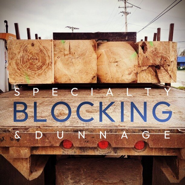 Needing specialty blocking for heavy equipment or dunnage material? We can custom cut any size or type of wood to fit your needs. These 24&quot; x 24&quot; ten-foot-long oak blocks (swipe to see side view) are destined to support a 100,000 lb. machin