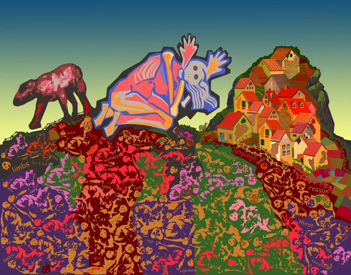 Mostar, Angui shed Woman computer generated, image 19" x 24" on 24" x 30" somerset velvet price on request edition of 5