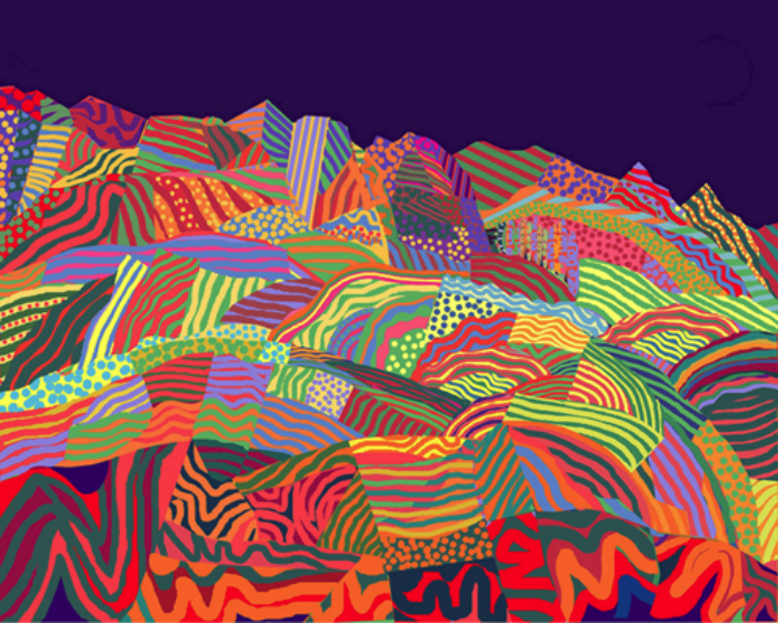 Landscape #6 computer generated, image: 12" x 14" on 13" x 19" premier matte edition of 10. price on request