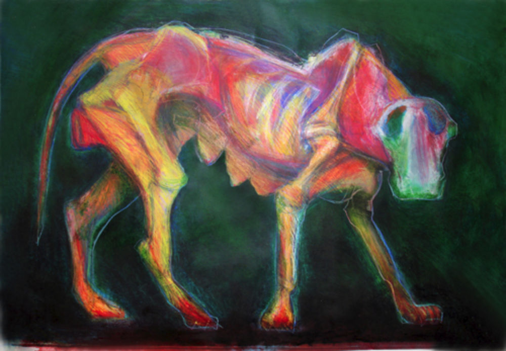 Bitch #2 monoprint, image: 36" x 24", price on request giclee prints available