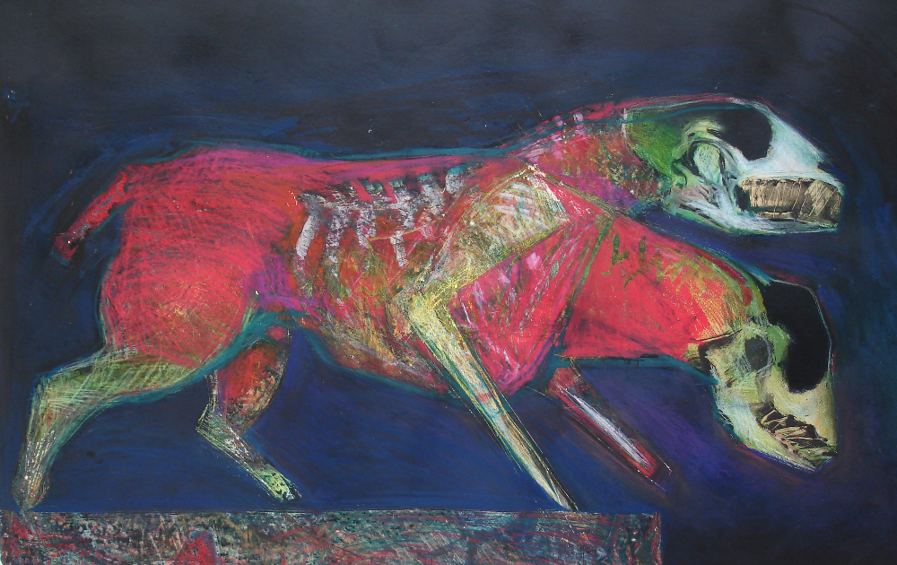 Double Header monoprint 36" x 24" price on request giclee prints available