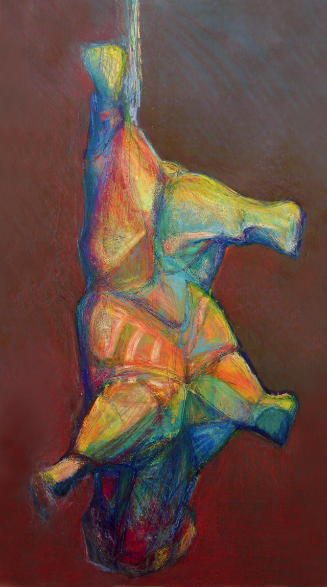Hanging Animal monoprint, image: 43.5" x 23.5" giclee prints available