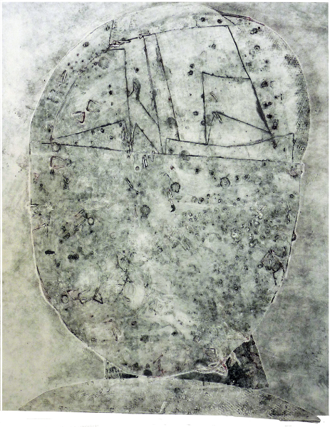 Ghost image of Head collagraph, 16.5" x 13.5" price on request, giclee prints available