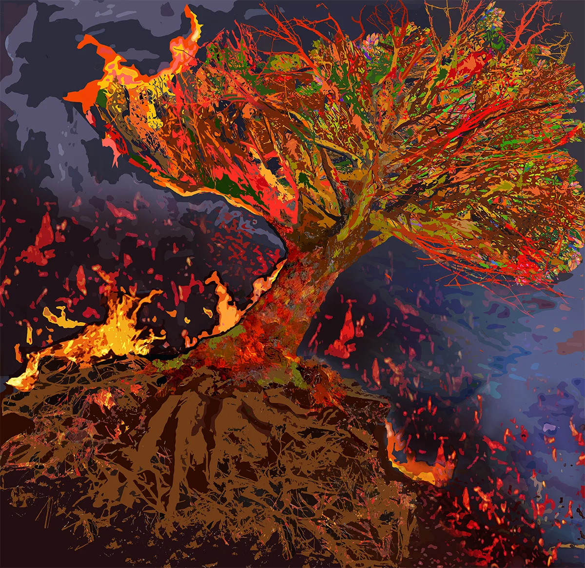 Burning Tree