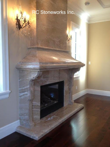 Full Height Solid Fireplace (side view)