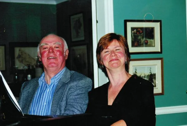 Alistair MacLeod and Shelagh Rogers at Eden Mills Writers' Festival in the 90's.