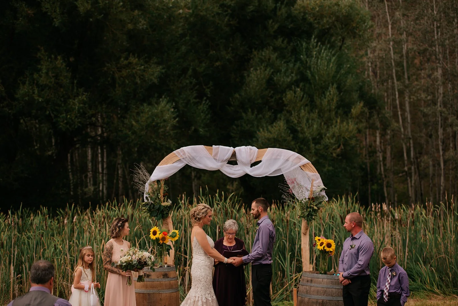 Wedding photography in Salmon Arm at Dolan Creek Farms