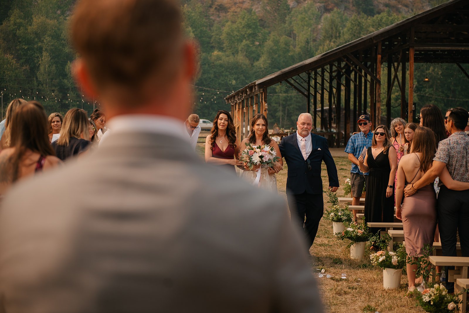 Wedding photography in Salmon Arm at Dolan Creek Farms