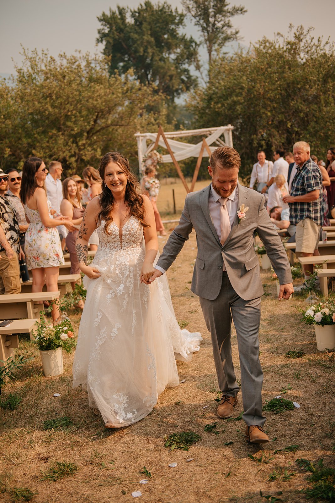 Wedding photography in Salmon Arm at Dolan Creek Farms