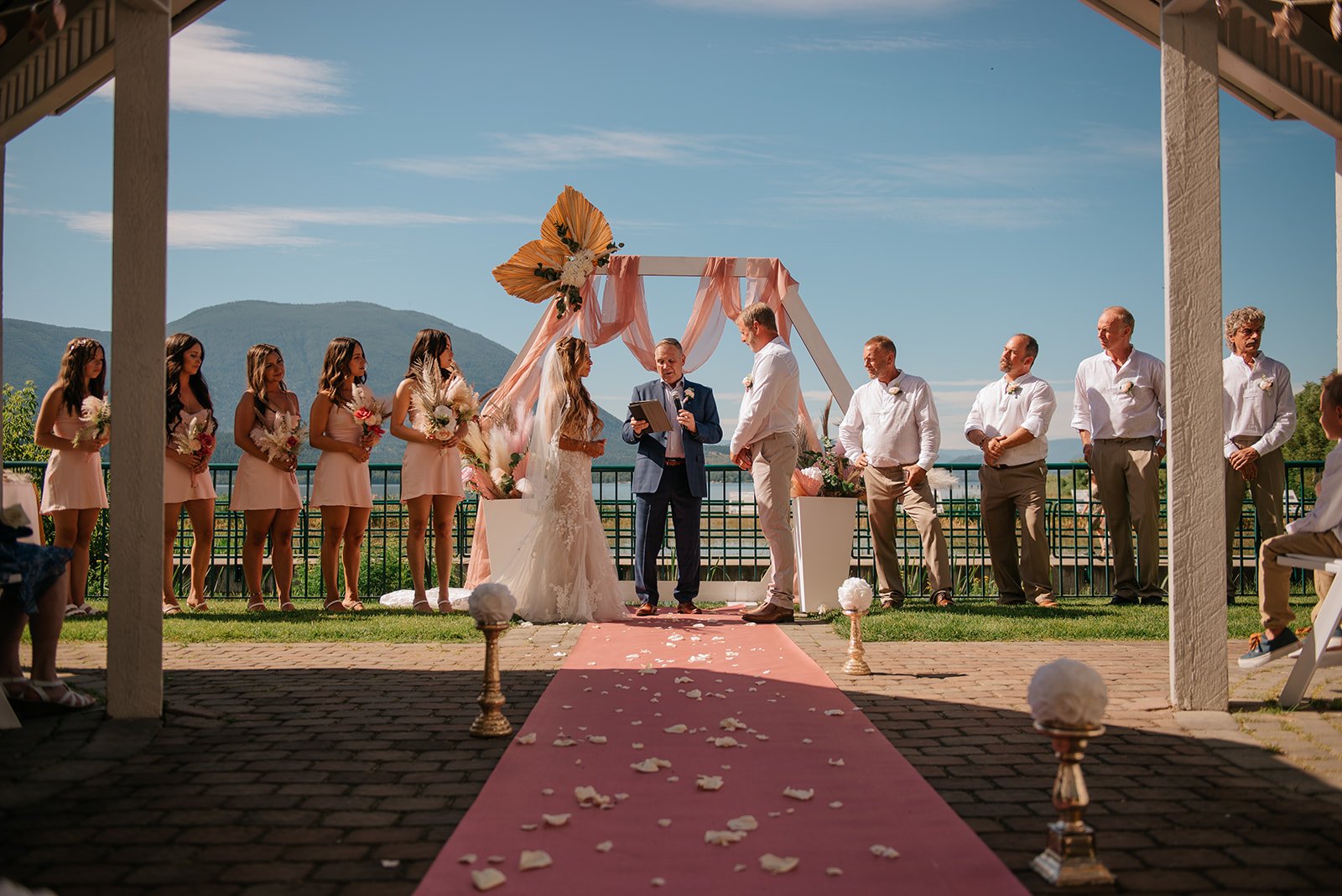 Wedding photography in Salmon Arm at Prestige Harbourfront Hotel