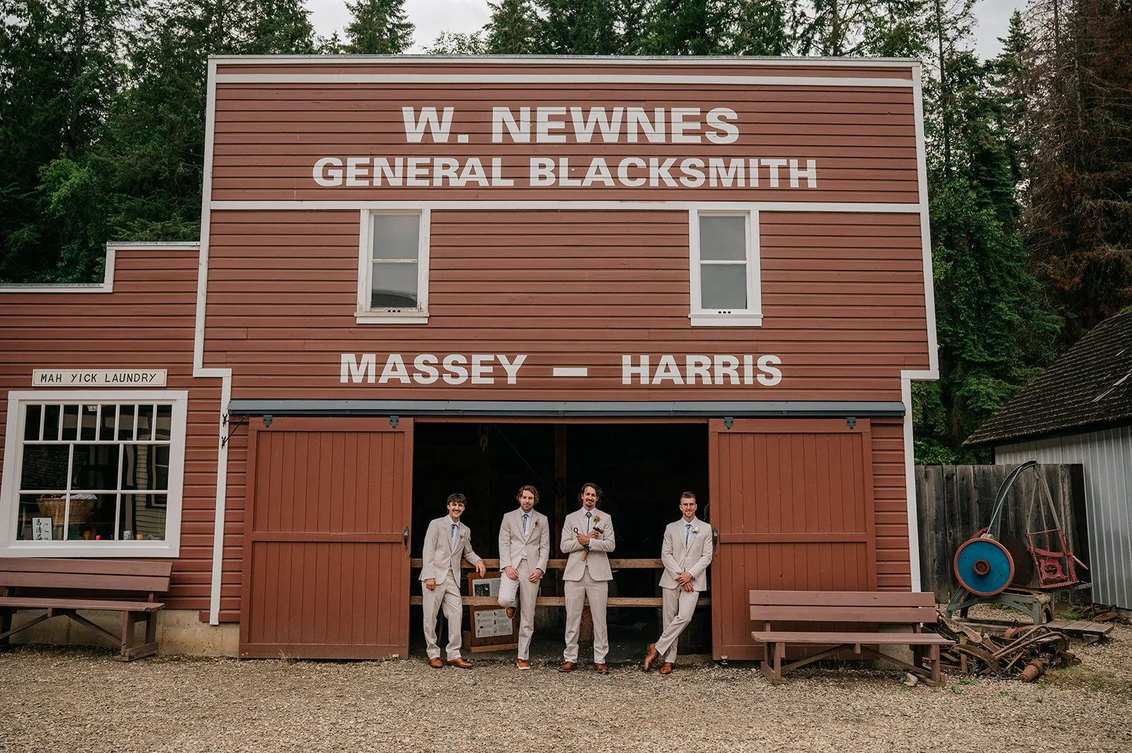 Wedding photography in Salmon Arm at RJ Haney 