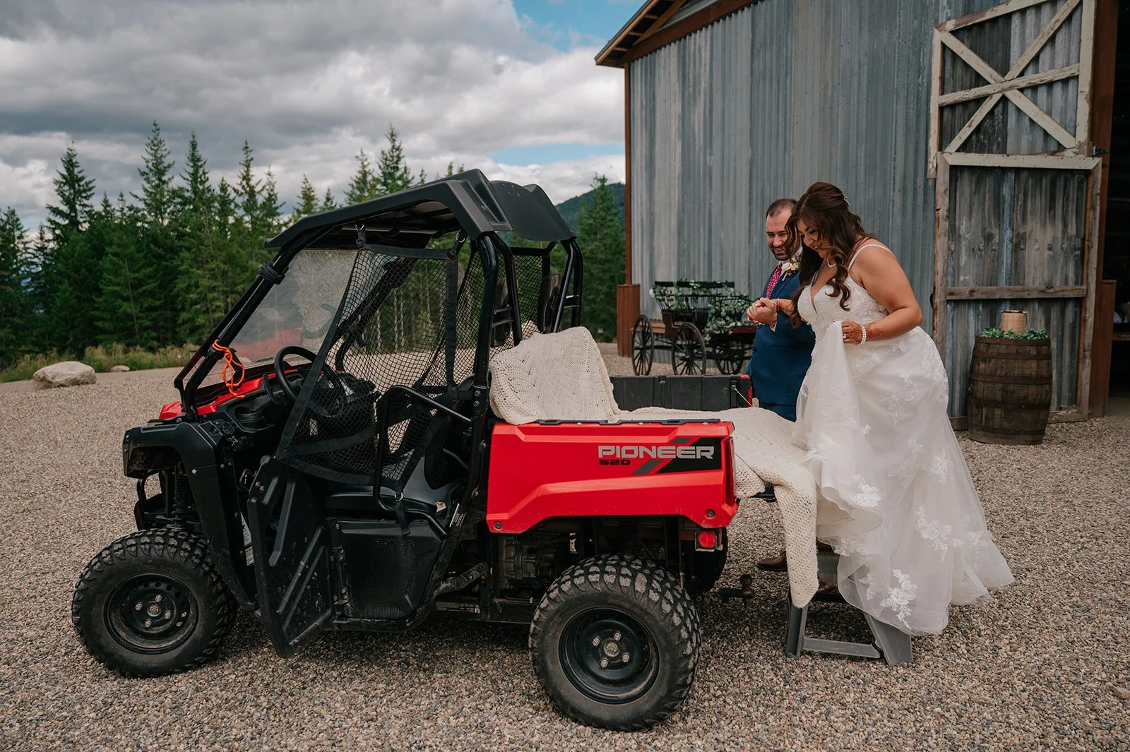 Wedding photography in Salmon Arm at Raven &amp; Steel 