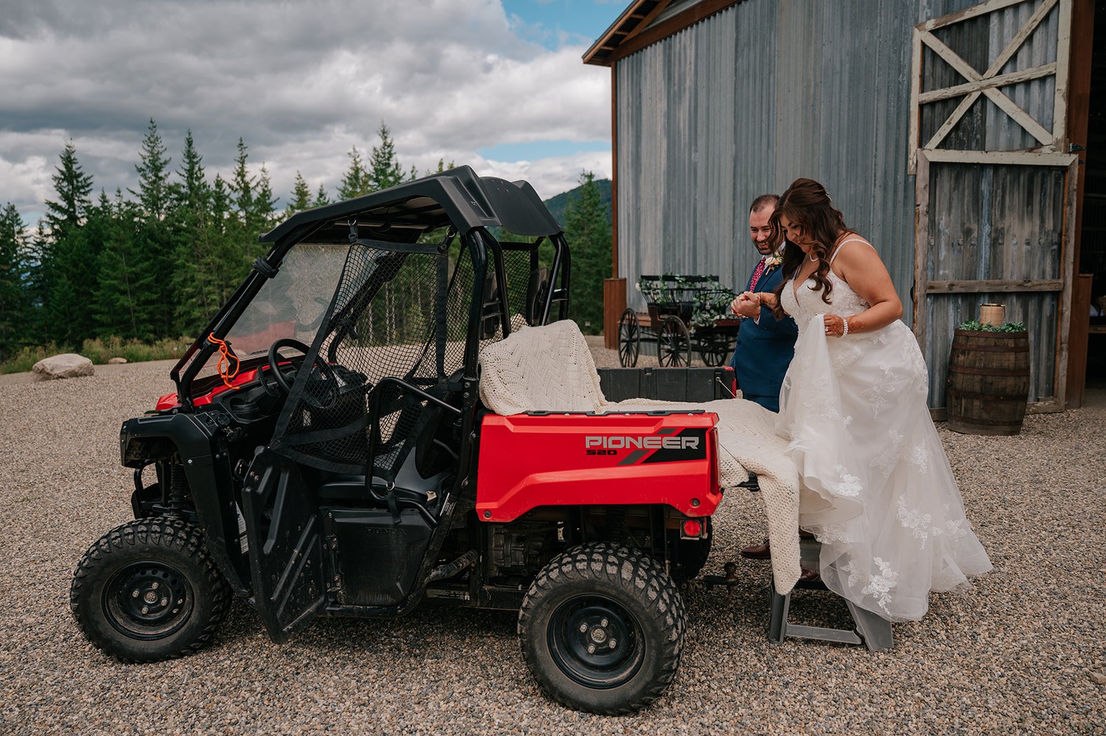 Wedding photography in Salmon Arm at Raven &amp; Steel 