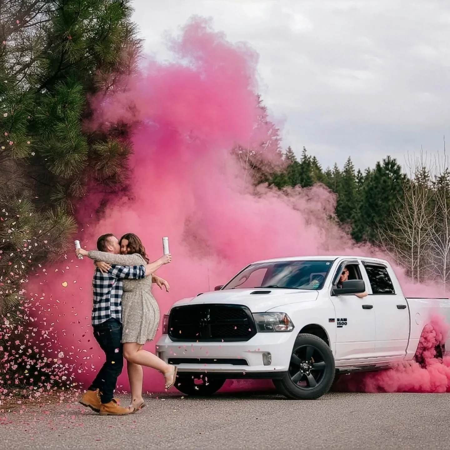 There's only one way to announce if you're having a boy or a girl - the right way 

Congratulations to my good friends, @mattyj454 and @jelleyautoventures It's been a long time coming! 

(Generative Photoshop was used to edit the burnout photo, namel