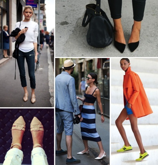 photo credits: top left - Harper's Bazaar ; top right - Sarah Elizabeth Pinterest page ; bottom right - J. Crew ; bottom middle - The Sartorialist ; bottom left - Cara Von Brocklin Pinterest Page