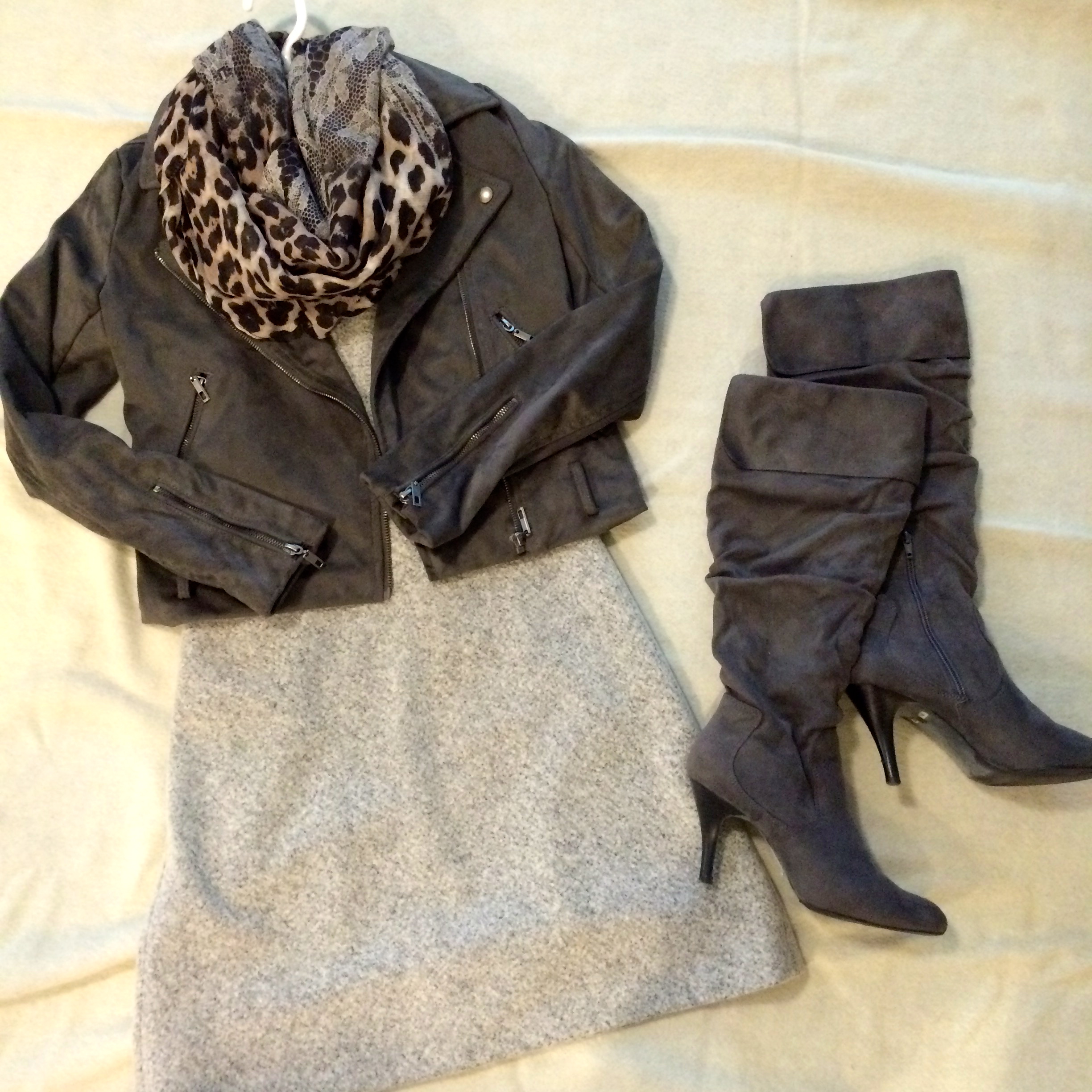 Faux suede moto jacket by Glamorous. 