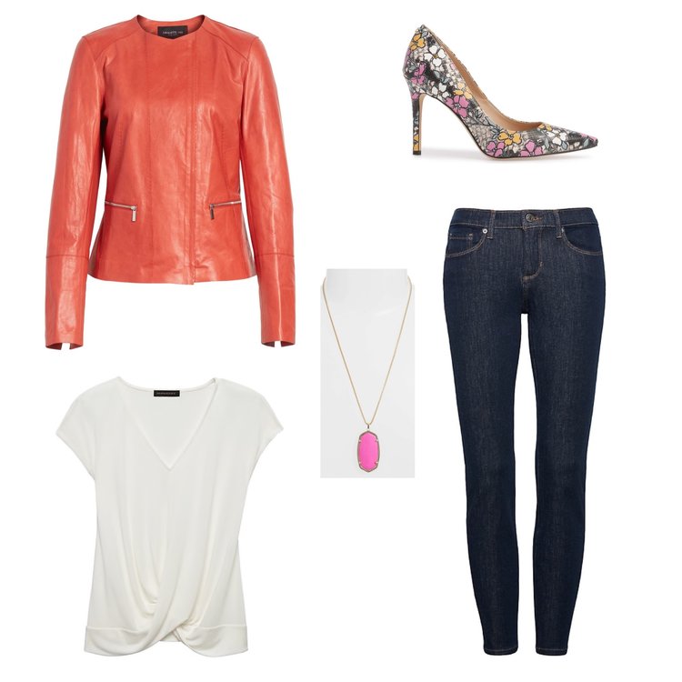 The Obsession: Printed Shoes and What to Wear with Them jeans and leather jkt.jpeg