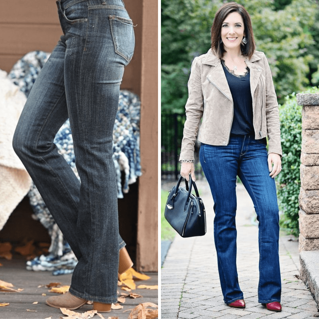 jeans with short boots