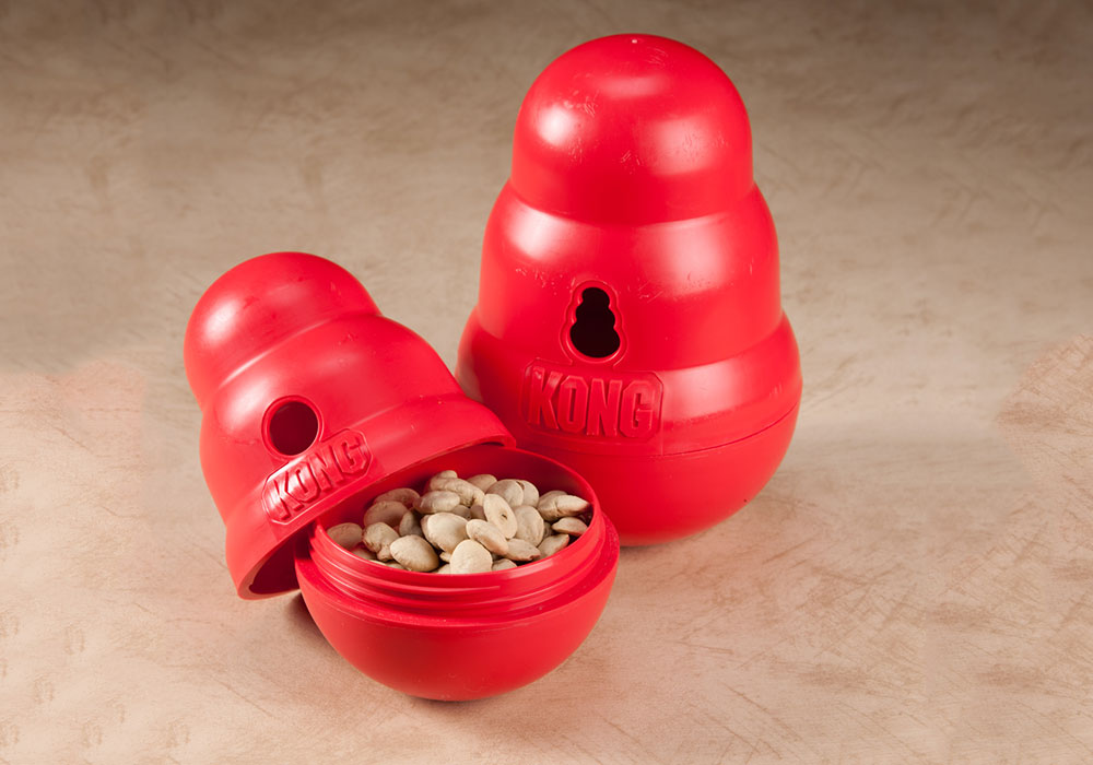 Kong Wobbler;Treat Dispenser Dog Toy in Red, Size: Large | PetSmart