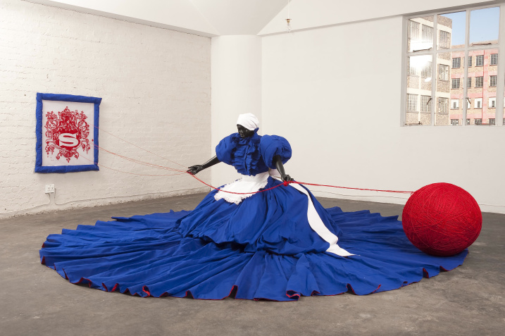  Mary Sibande, "Wish You Where Here," year unknown. Copyright the artist/ reblogged here from here . Posted to help share the artist's work.