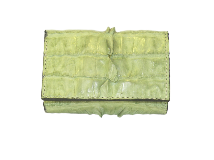 Crocodile wallet Hermès Green in Crocodile - 34314015