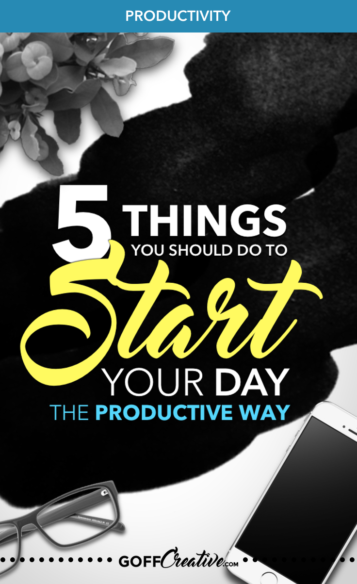 Your morning could make or break your entire day. Maximize productivity, output, health, and happiness—all in your morning routine. Click through to get the 5 things you should do to start your day the productive way, or Pin this for later!