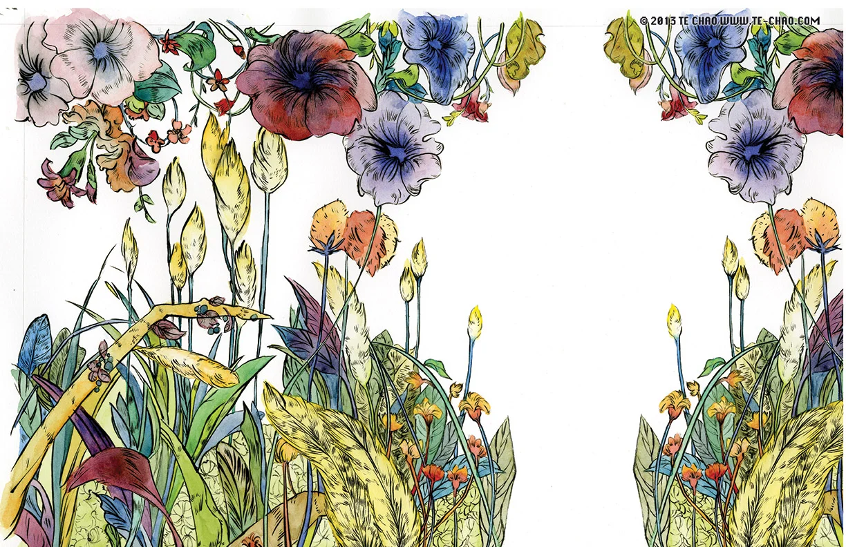 Selected page from book The Chase by Te Chao.