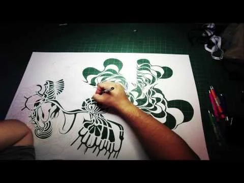 BTS making of Sine Wars cut paper art (Copy)