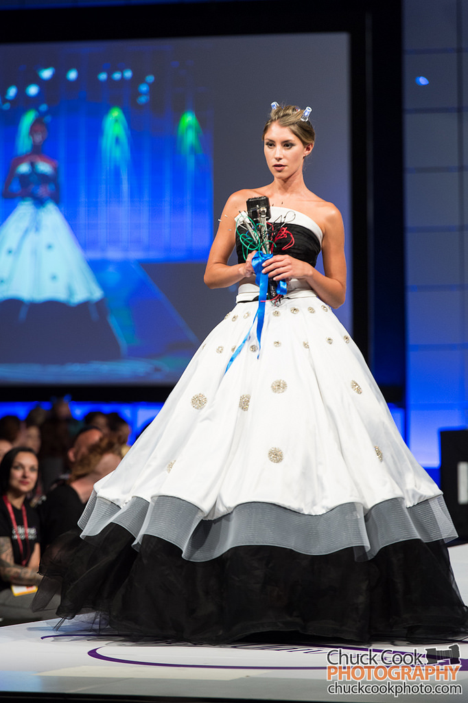  "Dalek" Wedding Dress, created for the Her Universe Fashion Show, San Diego Comic-Con 2014. Inspired by the TV show "Doctor Who". (Honorable Mention winner) 