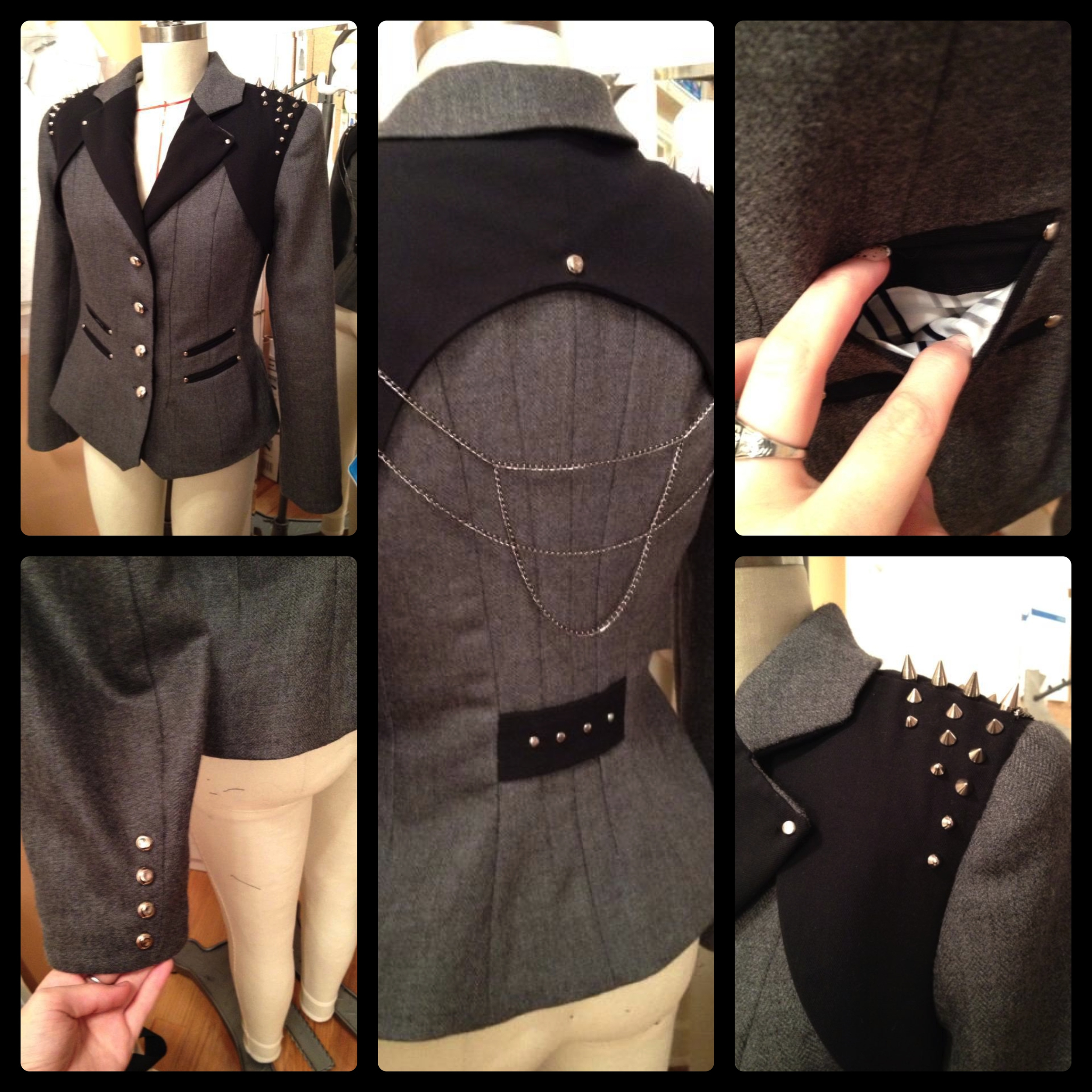  Stud and Chain Wool Jacket 