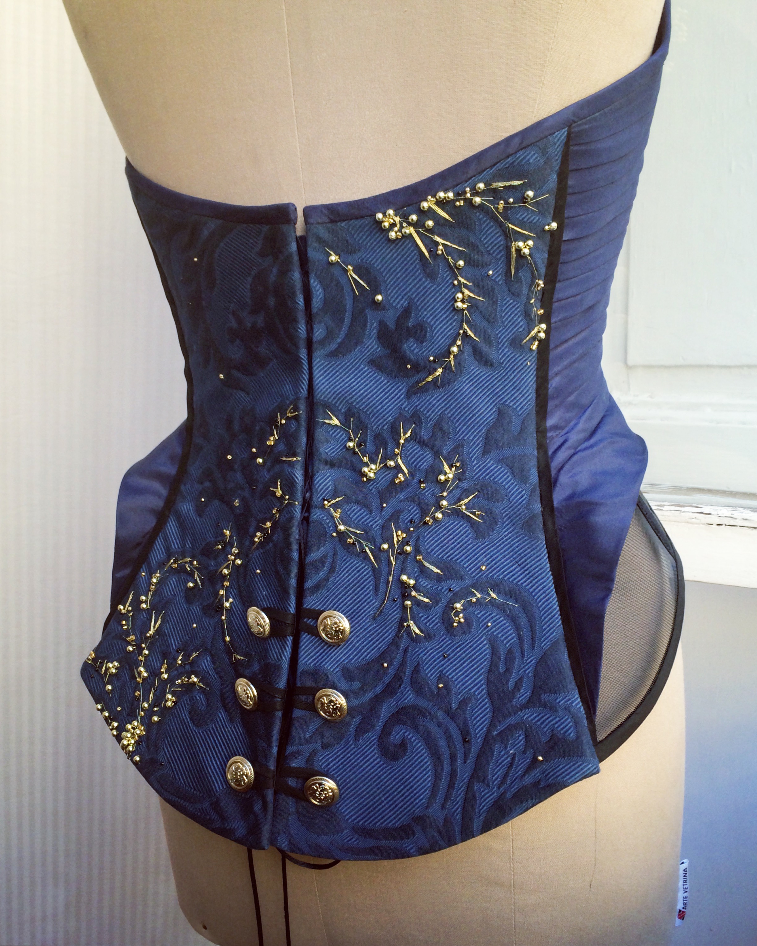  "Anna Karenina" inspired couture bustier (back) 