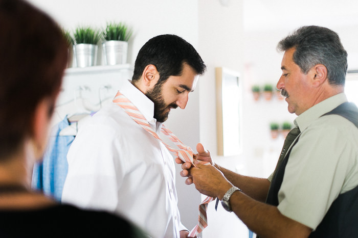 Santa Barbara groom getting ready