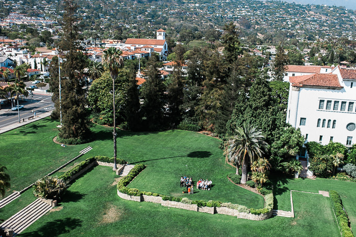 Santa Barbara Courthouse Sunken Gardens wedding